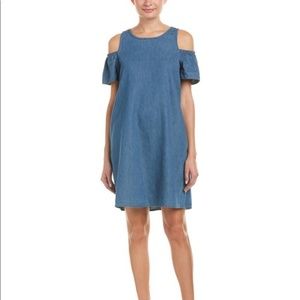 Joe's Jeans Medium Blue Aline Cold-Shoulder Dress